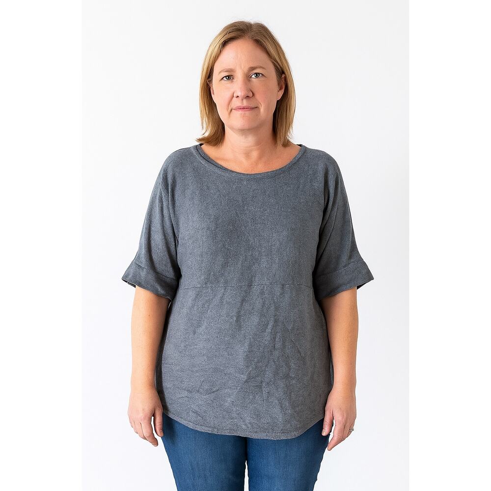 Soft Surroundings Gray Knit Oversized Top – PXL